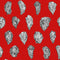 Oysters Wallpaper Sample Swatch  option Black White on Red / Eco Smooth Unpasted