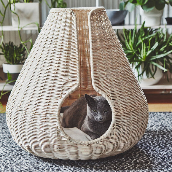 Woven cat cave cheap