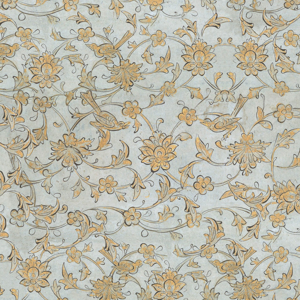 Backyard Flowering Wallpaper Sample Swatch