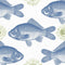 Fish Wallpaper Sample Swatch  option Blue Sample