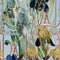 Fleurs D'Iris Wallpaper  option Aquamarine