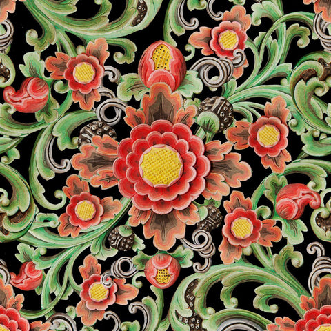 Floral Painting Wallpaper Sample Swatch