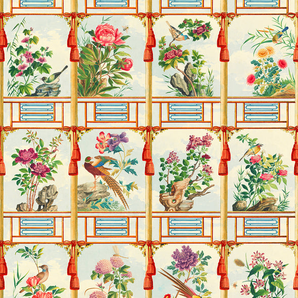 Flowering Wall Wallpaper Sample Swatch