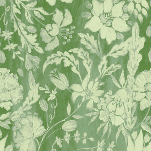 Flowery Ornament Wallpaper Sample Swatch