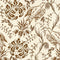Folk Embroidery Wallpaper  option Tobacco/Off White