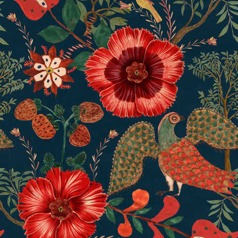 Folk Szekely Wallpaper Sample Swatch