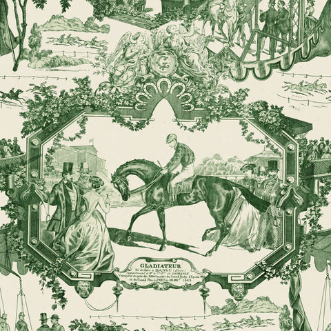 Grand Prix Toile Wallpaper Sample Swatch