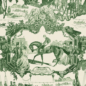 Grand Prix Toile Wallpaper Sample Swatch