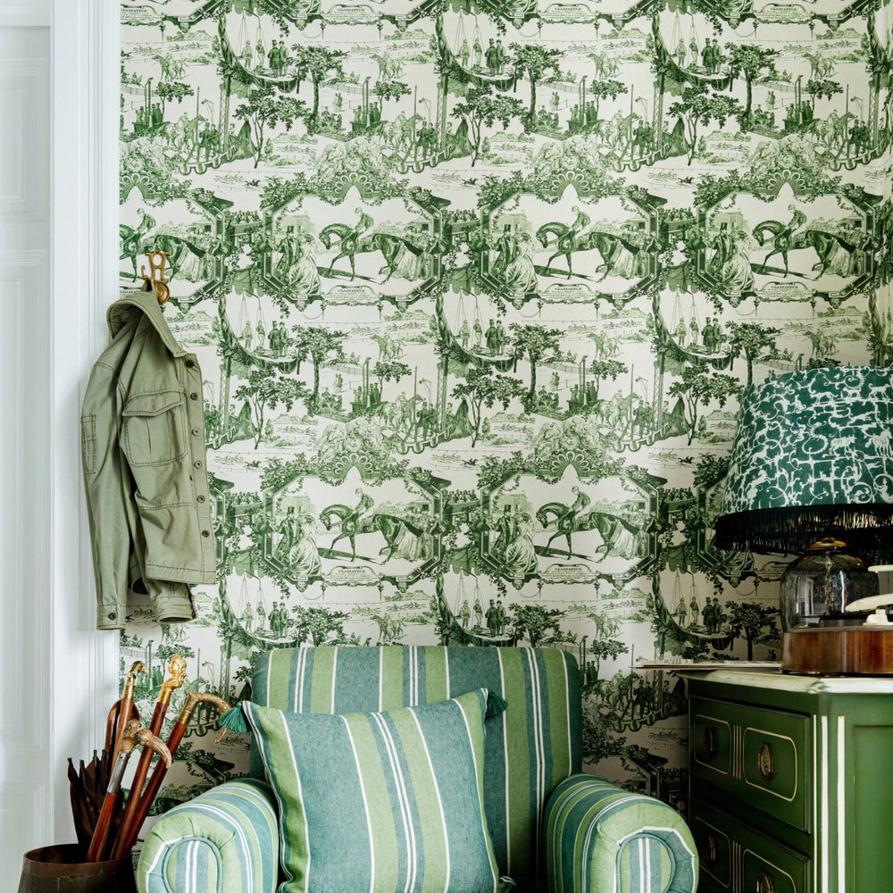 Grand Prix Toile Wallpaper