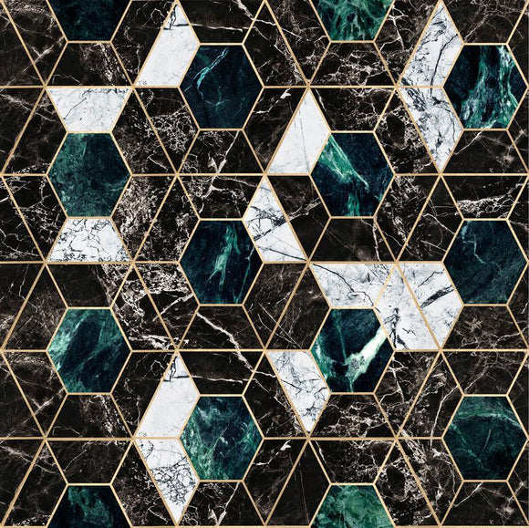 Hexa Metallic Wallpaper Sample Swatch