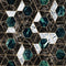 Hexa Metallic Wallpaper Sample Swatch  option Onyx Sample