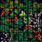 Japanese Garden Wallpaper Sample Swatch  option Blue/Green/Red Sample