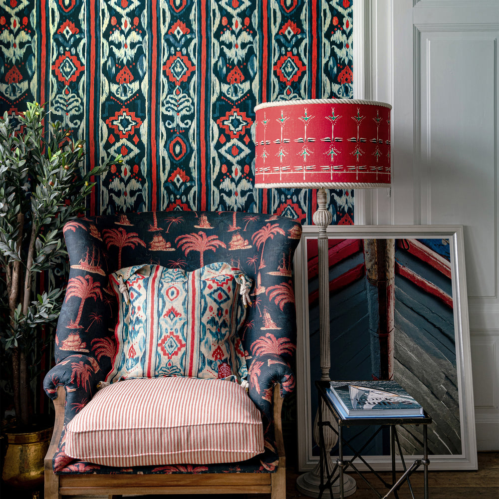 Mediterraneo Indigo Wallpaper