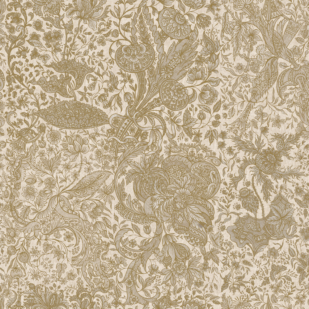 Sarkozi Embroidery Wallpaper Sample Swatch