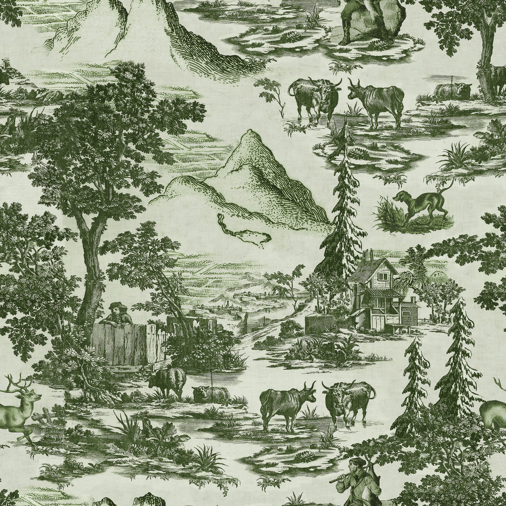 Toile Du Tyrol Wallpaper Sample Swatch