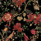 Transsilvaniae Florilegium Wallpaper Sample Swatch  option Green/Red/Black Sample