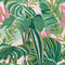 Tropical Foliage Wallpaper Sample Swatch  option Light Sample