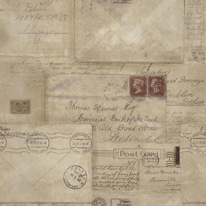 Vintage Letters Wallpaper Sample Swatch