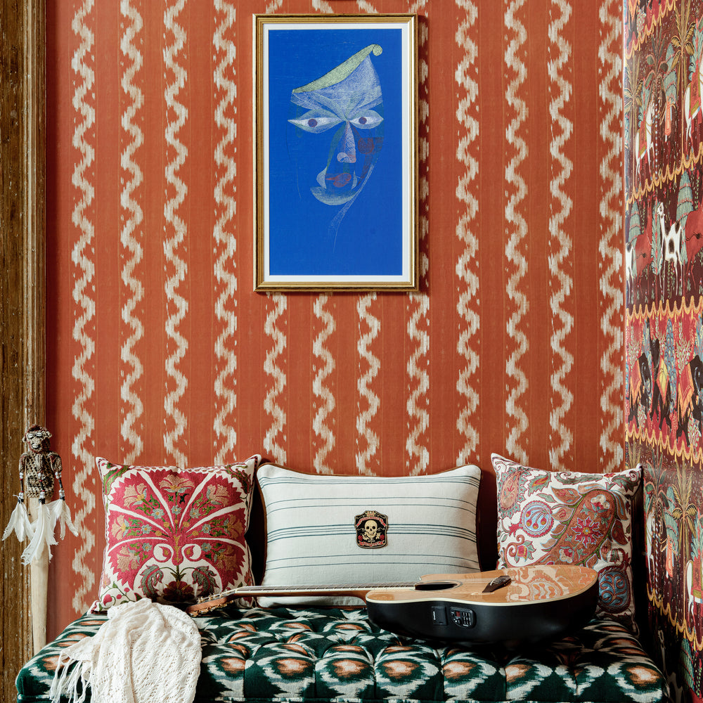 Vintage Ikat Wallpaper