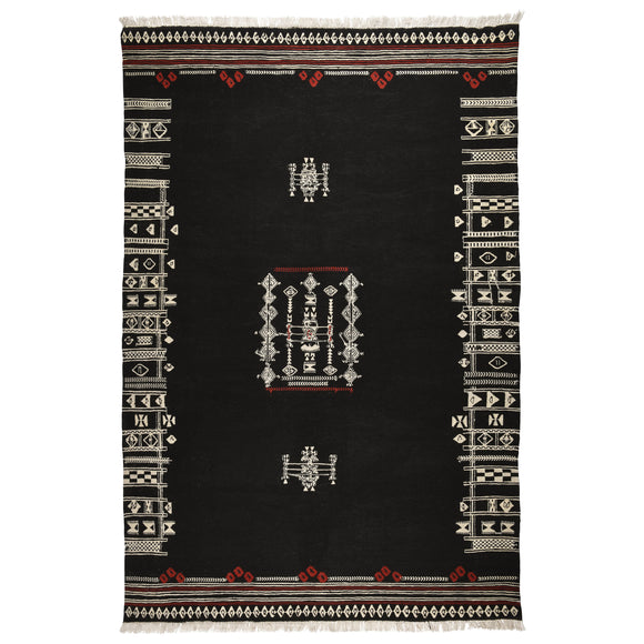 Yarasa Cocoa Wool Kilim Rug