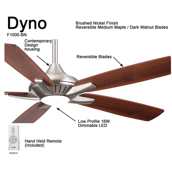 Dyno Ceiling Fan with Light