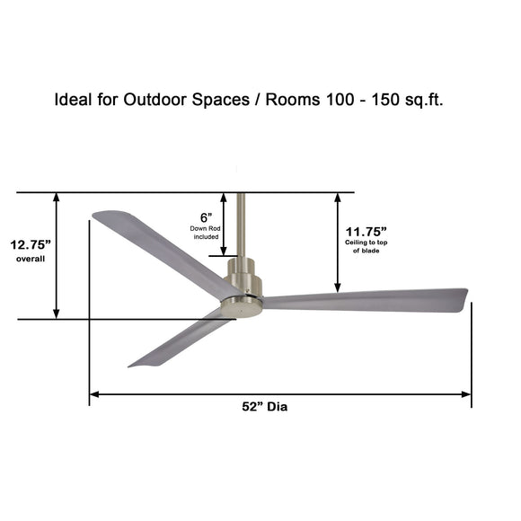 Simple Outdoor Ceiling Fan