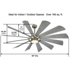 Windmolen Outdoor LED Ceiling Fan
