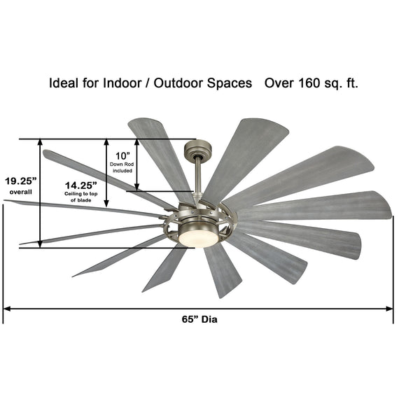 Windmolen Outdoor LED Ceiling Fan