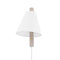 Ellen Plug-In Wall Sconce  option Wood Whitewash Ash / White