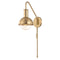 Riley Metallic Plug In Wall Light  option Aged Brass