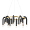 Whit Chandelier  option Aged Brass / Black
