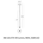 Cascade Crystal LED Pendant Light