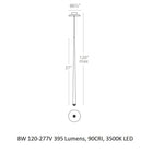 Cascade Crystal LED Pendant Light
