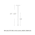 Cascade Etched Glass LED Pendant Light
