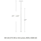 Cascade Etched Glass LED Pendant Light