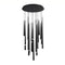 Cascade Etched Glass LED Round Chandelier  option 21 Lights