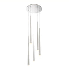 Cascade Etched Glass LED Round Chandelier