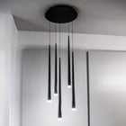 Cascade Etched Glass LED Round Chandelier