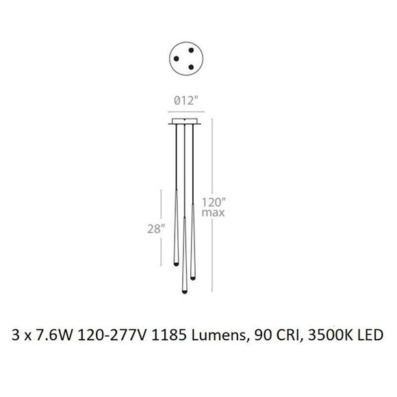 Cascade Crystal LED Round Chandelier
