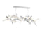 Chaos LED Linear Chandelier  option Brushed Aluminum