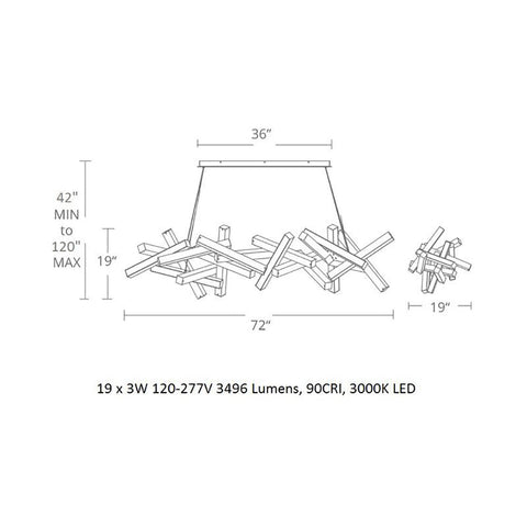 Modern Forms Chaos LED Linear Chandelier - 2Modern