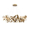 Chaos LED Round Chandelier  option Aged Brass