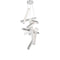 Chaos LED Vertical Chandelier  option Brushed Aluminum