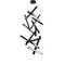 Chaos LED Vertical Chandelier  option Large: 75 in height