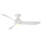 Corona Indoor/Outdoor LED Flush Mount Ceiling Fan  option Matte White / Large: 52 in width