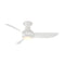 Corona Indoor/Outdoor LED Flush Mount Ceiling Fan  option Matte White / Small: 44 in width