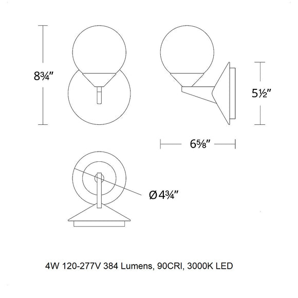 Double Bubble LED Wall Sconce