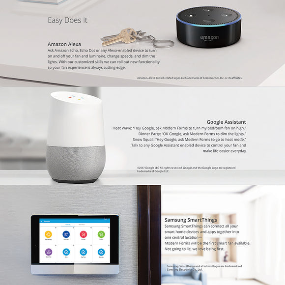 Windflower Indoor/Outdoor LED Smart Ceiling Fan