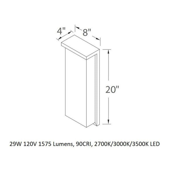 Modern Forms Ledge Indoor Outdoor Wall Light 2Modern