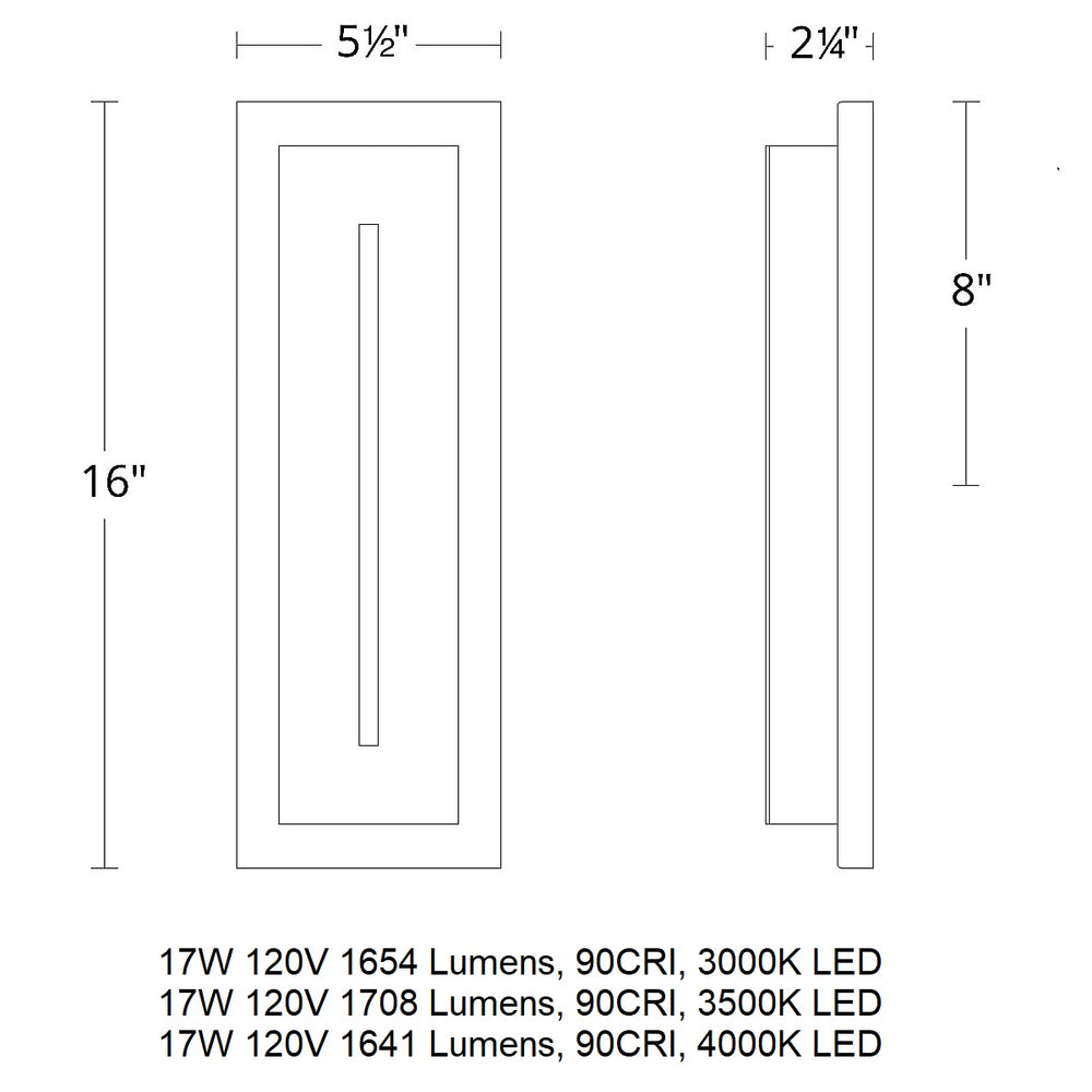 Midnight LED Outdoor Wall Sconce